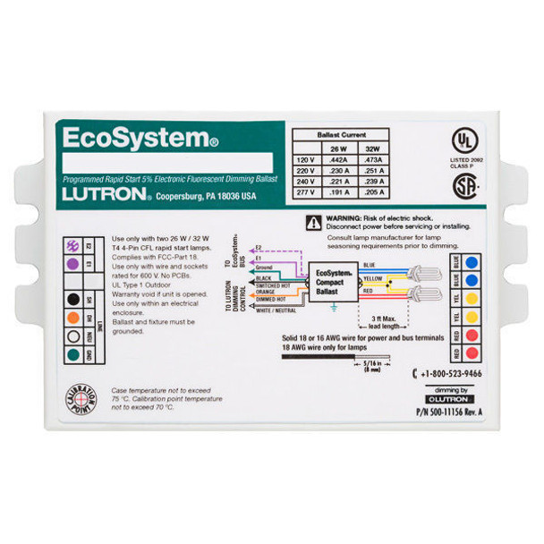 EC3DT442KU1SC80 Lutron Dimming Ballast