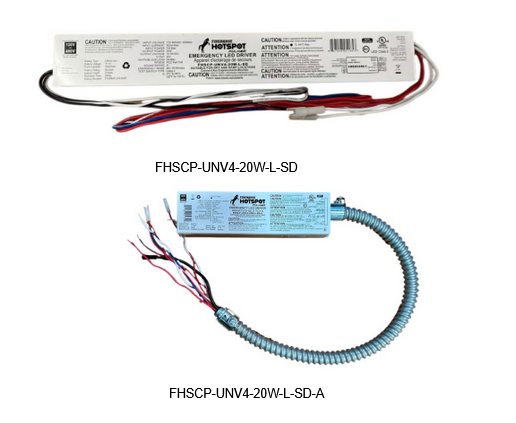 FHSCP-UNV4-20W-L-SD Fulham HotSpot Constant Power Emergency LED Driver - 20W 120-480V Self-Diagnostic