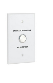 LVS-ERTB-NP-WH NX Lighting Controls (Hubbell) Low Voltage Emergency Lighting Test Switch - NP (no pilot)
