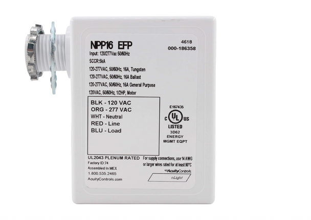 NPP16 EFP (*265LYP) Acuity nLight Power and Bypass Relay Pack - Non-dimming Auto-on