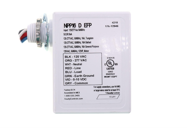 nPP16 D EFP (*265LYJ) Acuity nLight Power and Bypass Relay Pack - Dimming-chase nipple Auto-on
