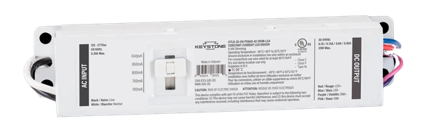 Keystone KTLD-35-UV-PS850-42-VDIM-LS4 Keystone Power Select LED Driver - 35W 700/750/800/850mA