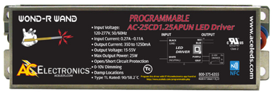 25W Programmable Constant Current LED Driver AC Electronics