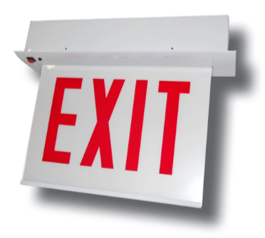 CARELZXTE Chicago Approved Steel LED Edgelit Exit Signs - Recessed