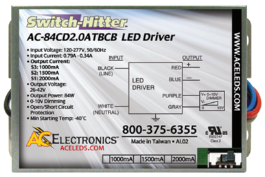 84/63/42W Constant Current LED Driver AC Electronics