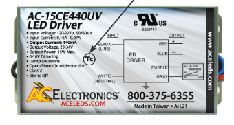 15W Constant Current LED Driver AC Electronics