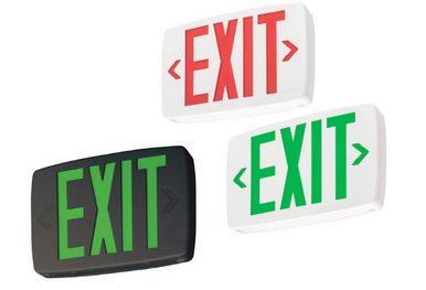 LQM Lithonia LED Emergency Exit | Red/Green Color | Battery Optional
