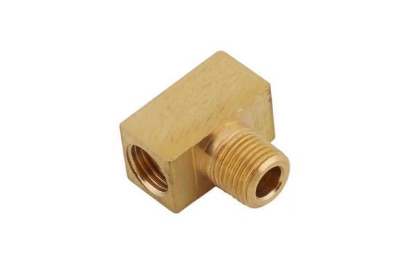 3/8 Inch-24 IFF Each End, 1/8 Inch NPT Male Center, Adapter Tee