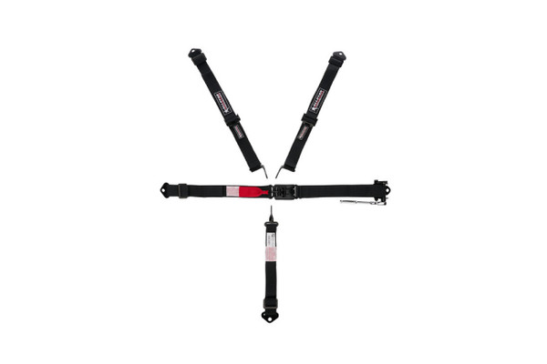 5-Point Seat Belt Harness, Pull-Down Latch & Link with Ratchet, 2" Belt