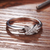 18K Gold Diamond Paved Crossover Ring Mini