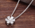 18K Gold Diamond Flower Necklace