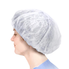 Infection ControlBouffant Head Caps (24", White / Blue, 100/Bag)