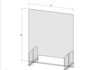 Infection ControlProtective Sneeze Guard Clear Plexiglass Shield