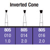 House Brand FG 805.012 Medium, Inverted Cone, Single Use Diamond Bur, 10/Pk