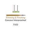 Carbide Burs. FG-7103 12 blades, Concave Interproximal  T&F, 1 pc