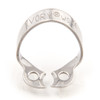 Ivory Clamps #W0 wingless metal rubber dam clamp, single clamp