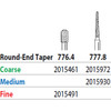 Two Striper FG 776.4 Coarse Diamond Bur Round-End Taper. Pack of 5