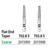 Two Striper ShortCut FG 702.8 S Coarse Diamond Bur Flat-End Taper, Short Shank