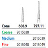 Two Striper FG #797.11 Medium Diamond Bur, Cone. Pack of 5