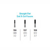 Quala FG #557 Straight Flat End Crosscut Fissure Carbide Bur, 50 burs/pack