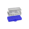 BurButler Sapphire Blue, 10-Hole (FG, CA, Short Shank) Bur Block. Fully