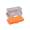BurButler Amber Orange, 10-Hole (FG, CA, Short Shank) Bur Block