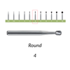Carbide Burs. RA-4 OS Round. 10 pcs.