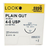 Look 4/0, 18' Plain Gut Absorbable Suture with Reverse-cutting C-31 Needle