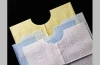 Tidi Patient Bibs WHITE Contour Neck 17' x 18' 3-Ply Paper/1-Ply Poly 500/Cs