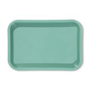 Zirc 9-3/8' x 6-3/8' x 7/8' Green Mini Setup Tray - F Size, Flat