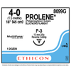 Ethicon Sutures. 4/0, 18" Prolene Blue Suture. P-3. 13mm 3/8c. 12/bx