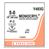 Ethicon Monocryl 5/0, 18" Monocryl Undyed Monofilament Absorbable Suture