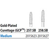 Two Striper Diamond 258.Sb Gold-Plated Curettage Medium 5/Pk