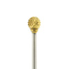 Gold Carbide Burs, Laboratory, 52D, Round, Each, Fine Cut, HP