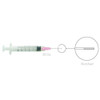 Endo Irrigation Syringes, 30 Gauge, 100/Box, Purple