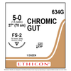 5/0, 27" Chromic Gut Absorbable Suture, 12/Box