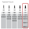 Alpen Carbide Bur 171-314-1.20-4.50 Tapered Fissure, 10 pcs