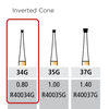 Alpen Carbide Bur 34G-314-0.80-1.00 Inverted Cone, 10 pcs