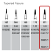 Alpen Carbide Bur 170-314-1.00-4.50 Tapered Fissure, 100 pcs