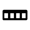 ADA Mount Clear-Edge 604B Black 4 Window #2 Film 2.75" x 6-5/8" 100/pack