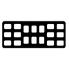 ADA Mount Standard 618 Black 18 Window #2 Film 4-7/8" x 11-3/8" 100/pack