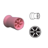 AllPro, Allpro Prophy Cup Snap-On Six Webs Soft Pink Strawberry Scented, 144/Pack, 303-P-144