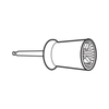 AllPro, Allpro Prophy Cup Latch Mandrel Ribbed & Webbed Firm White, 144/Pack, 402-F-144