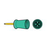 AllPro, Allpro Prophy Cup Latch Mandrel Spiral Soft Green Unscented, 144/Pack, 407-SG-144