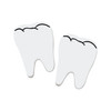 Kids Coloring 2" White Tooth Shape Erasers 72/Box