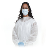 SafeBasics Fluid Impervious Gown, White, 10/Pack, Regular