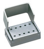 Anodized Aluminum 10-Hole Bur Block