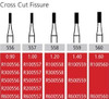 Alpen FG #556 SL (Surgical Length) Straight Fissure Cross Cut Carbide Bur