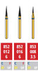 Alpen FG #852.012 Coarse Grit, Flame Shaped Diamond Bur. Package of 5 Burs