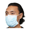 Cranberry S3+ Earloop Masks 3-PLY, BLUE 50/Box. Quad-Fold Design